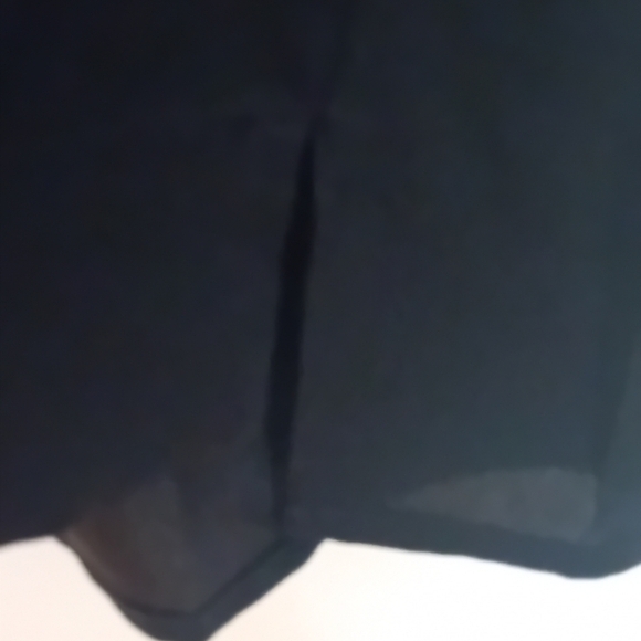 AK Urban Black Blouse‎ Dark Gray Sleeves Sheer Top Keyhole Back Womens 50 (XXL) - Picture 8 of 9